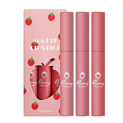 Juego de lápiz labial líquido para niñas Matte Lip Gosses Set Hydrating Lip Glaze Lip Color Acabado mate Mousse Velvet