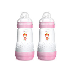 MAM Biberón Easy Start Anti-Colic A138, Patentado con Tetina de Silicona Skinsofttm Ultra Suave, Bebés a Partir de 2 Meses, Rosa, 2 Unidades, Autoeste precio