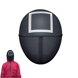 MAGIC SELECT Máscara del Juego de Calamar. Máscara de Personajes: Vigilantes (Círculo Cuadrado Triangulo) y Líder, Coordinador. Máscara Squid Game Cos características