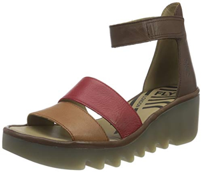 Fly London Bono290fly, Sandalia Mujer, Bronceado Cereza Rojo Marrón, 39 EU