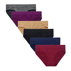 SHEKINI Braguita Bikini Invisible sin Costura de Talla Baja para Mujer Pack DE 4/6 (L, A) en oferta