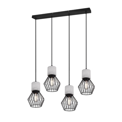 Lindby Tamalin colgante de hormigón, 4 luz