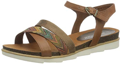 Marco Tozzi 2-2-28410-26 Sandale, Sandalia Mujer, Cognac Ant Com, 37 EU