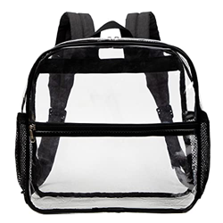 SPEEDEVE Mochila de PVC Transparente Mochila Escolar Impermeables,5088-Negro en oferta