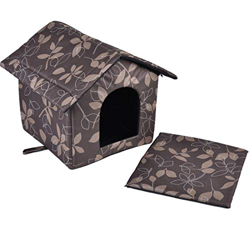 Prom-note Caseta para perros y gatos, casa para mascotas con alfombrilla extraíble, plegable, lavable, cálida, impermeable, para exteriores precio