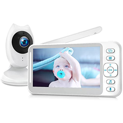 Vigilabebés con cámara, monitor de vídeo para bebé con pantalla digital LCD de 4,3 pulgadas, cámara de vigilancia inteligente para bebés, autio de dos precio
