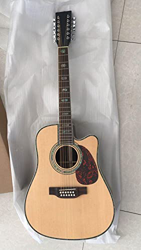 FKKLGNBDR Guitarra 12 Cuerdas La Guitarra eléctrica acústica está Hecha de Madera Maciza, Calidad Natural Superior en oferta