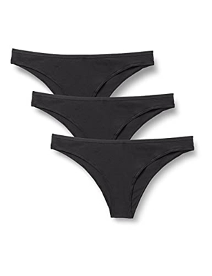 Iris & Lilly BELD004M3 Bikinis & Brasil, Negro, 36, Pack de 3