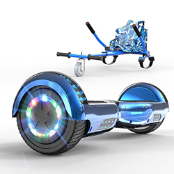 GeekMe Patinete Eléctrico 6.5" con Hoverkart Self Balance Scooter Las Ruedas LED Luces, Scooter eléctrico con Bluetooth Dual Motor 700W en oferta
