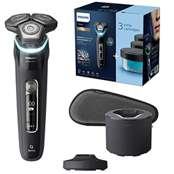 Philips S9986/63 Afeitadora Wet & Dry serie 9000 con tecnología Skin IQ, con sensor protector de presión, cuchillas Steel Precisión dobles y cabezales características