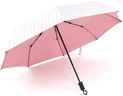 Sombrilla Para Mujer, Sombrilla De Verano Para Exteriores, Sombrilla Uv, Sombrilla Fresca De Moda, Sombrilla De Plástico A Rayas De Color Rosa Prueba  características