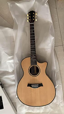 FKKLGNBDR Guitarra Guitarra eléctrica acústica de Estilo, Spruce sólido Top Guitarra acústica, Popular Pop guitarraçústica Kitsacústica Steel- String 