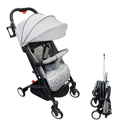 Leogreen - Silla de Paseo con Respaldo Reclinable, Silla de Paseo Ligera y Compacta para Avión, Sillas De Paseo Bebé de 0 meses a 15 kg, Cochecito Beb