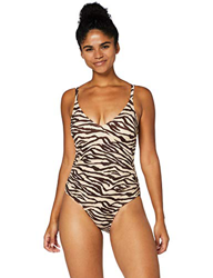 Marca Amazon - IRIS & LILLY Bañador Moldeador Mujer, Multicolor (Zebra)., XXL, Label: XXL precio