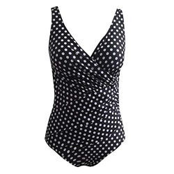 Cczxfcc Womens Polka Dots Printed Swimming Costume Padded Rushed Swimsuit Monokini Push Up Bikini Sets  Plus Size to 5L Swimwear-A_M características