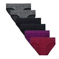 SHEKINI Braguita Bikini Invisible sin Costura de Talla Baja para Mujer Pack DE 4/6 (M, B) características