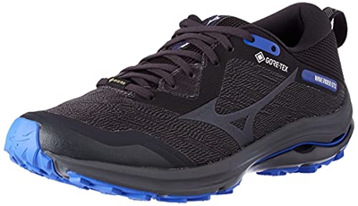 Mizuno Wave Rider GTX, Zapatillas de Trail Running Hombre, BlackenedPearl/BlackenedPearl/VioletBlue, 47 EU