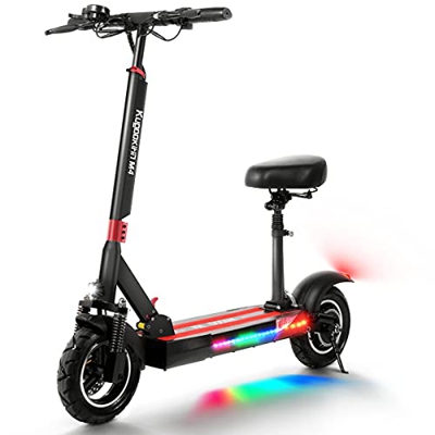 HUABACNHE Patinete Electrico Adultos , 45km de Autonomía, Scooter Electrico Plegable, 10AH, Neumáticos de 10 Pulgadas, Patinete Electrico con Asiento 