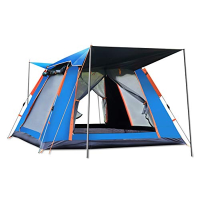 Ergocar Tienda de Campaña 3-4 Personas Tienda de Camping Ligero Impermeable Anti Viento Exteriores Tienda de Campaña para Senderismo Festival Camping 