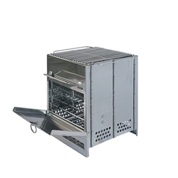 RHTY Parrilla De La Barbacoa Cuadrada De Acero Inoxidable Aumentó La Estufa De Leña Barbacoa Camping Estufa De Carbón Plegable Portátil (Size : A1) precio