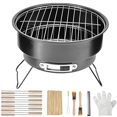 Z&HA Barbacoa De Carbón Portátil BBQ, con Parillas Y Pies Plegables, Matriales Saludables Y Seguros, Fácil De Usar Y Limpiar, Diseño De Ventilación, B