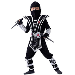 Spooktacular Creations Disfraz de Ninja Plateado Traje de Vestir de Kung fu Cosplay para Niño (M) precio
