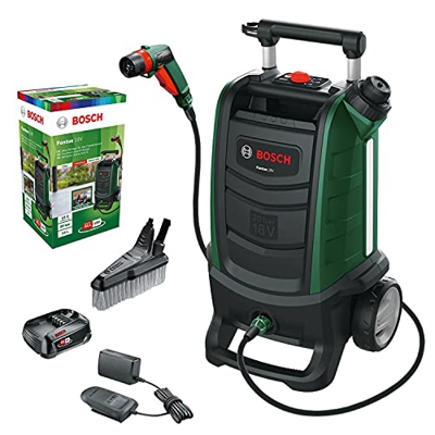 Bosch Home and Garden 06008B6101 Bosch hidrolimpiadora de Exteriores 18V (1 batería, Sistema de 18 V, en Caja), Fontus | Nuevo diseño, Fontus | Neues 