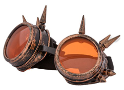 4sold (TM) Steam Punk Antique Copper Cyber Goggles Rave Goth Vintage Victorian – Gafas estilo gótico vintage. copper studs Medium en oferta