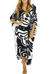 L-Peach Vestido Largo con Floral Bordado Mujer, Mariposa Negra, Talla única precio