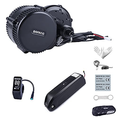 Bafang 250W 48V BBS01B Kit Mid Drive Juego de Conversión de Bicicleta Eléctrica Kit de Motor Central Bicicleta de Montaña, Batería Opcional 10/11,6/13