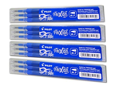 Frixion Recambio BLS-FR7 Rollerball 0.7 mm Azul 4 x Juego de 3