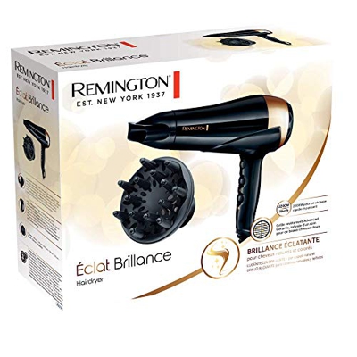 Remington Secador de pelo natural y teñido de 2200 W Iónico, brillo de cabello natural y colorido, D6098