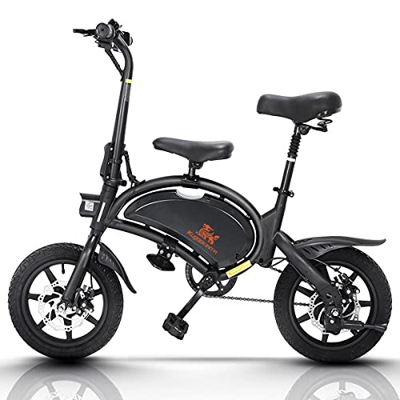 Ebike Adultos, Bicicleta Eléctrica Plegable Alcance 45 km Motor 400 W 14 Pulgadas, 48 ​​V, 3 Modos Conducción, Velocidad Máxima, 45 km / h,Bicicleta U