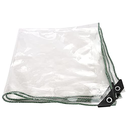 Lona Transparente Impermeable,Lona de Vinilo de PVC Transparente,0.3mm Resistente Al Polvo Antiedad Lonas,Resistente A La Lluvia,a Prueba de Polvo,Ais precio