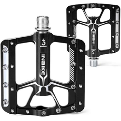 INBIKE Pedales Antideslizante De MTB Bicicleta, Pedales Plataforma De Aluminio con Rodamiento 9/16 para Bicicleta De Montaña Bicicleta De Carretera(Ne en oferta
