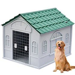 Casetas para Perros Grandes Exterior Impermeables, Caseta de Plastico para Perros, Caseta Perros Exterior con Puerta, Casa Perro Mediano, Casa Perro G características