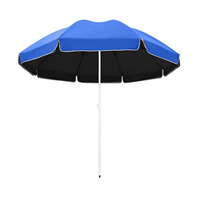 AWJ - Sombrilla para sol, sombrilla, paraguas redondo, doble capa, ajuste en cuatro etapas, protector solar con revestimiento plateado, acero al carbo