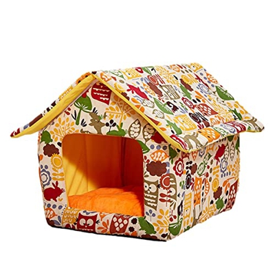 Cueva de cama para gatos, casa de nido de gatos, acogedora cama para mascotas, cama cálida cueva para dormir, nido de gatos, refugio plegable para mas