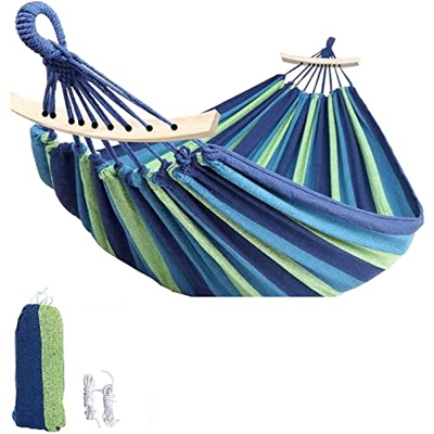 Welhan Hamaca Colgante, Hamaca Ultraligera para Camping,Hamaca con Palo Bali Resiste hasta 200 kg para Camping, jardín, Patio, Interior y Exterior-Ray