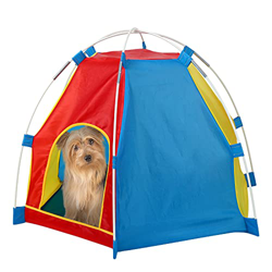 Tienda plegable para mascotas Tienda de campaña para gatos Jaulas Casa Gatito Cachorro Casa Nido para Exterior Interior (Azul) precio