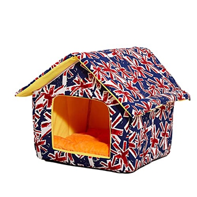 Stronrive Caseta para Gato/Perros Exterior, Caseta Impermeable para Perros, Casa para Perros Interior Al Aire Libre Refugio para Cachorros, Refugio Pl