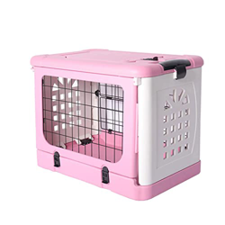 YHWD Caseta Perro De PláStico Mediano, Casa De Perro Grande Al Aire Libre con Capacidad De Plegado, Caseta para Perros Adecuado para Viajar,Rosado en oferta