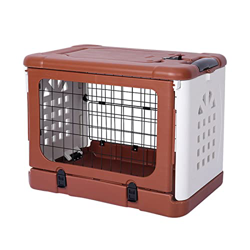 YHWD Caseta Perro De PláStico Mediano, Casa De Perro Grande Al Aire Libre con Capacidad De Plegado, Caseta para Perros Adecuado para Viajar,Marrón en oferta