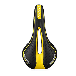 VusiElag Asiento De Bicicleta Bicicleta Sillín Gel Acolchado Cojín Transpirable para MTB Road Mountain Bike Cycling Amarillo características