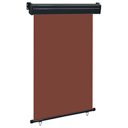 Marrón Acero, Aluminio, Tela (100% poliéster) Toldo Lateral de balcón marrón 120x250 cmCasa y jardín Jardín Artículos de Exterior Sombrillas precio