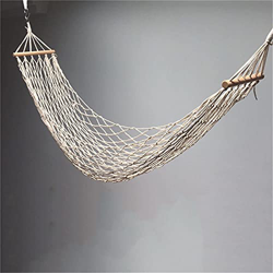ZSDFW Hamaca de cuerda de algodón, para colgar de alta resistencia, 2 personas, para viajes, playa, patio, jardín, interior y exterior, 270 x 80 cm, c en oferta