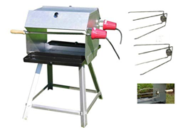 Goingfast Parrilla para asar con 2 pinchos para 14 raciones con 2 motores y soportes para pollos. características