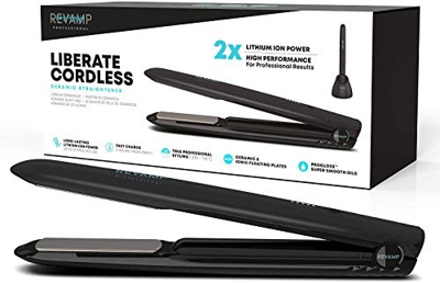 Revamp Progloss Liberate, Plancha De Pelo De Cerámica Inalámbrica Ligera, Modo De Vuelo, Voltaje Mundial, Control De Temperatura