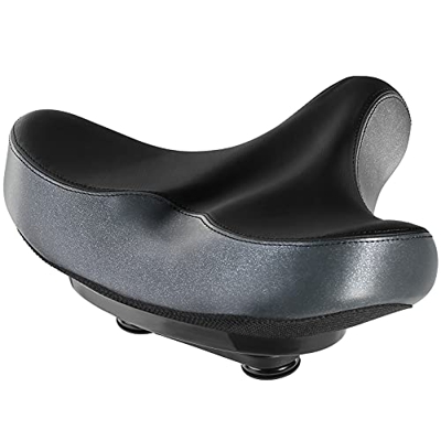 Sillín de Bicicleta Ancho Impermeable Acolchado con Cojín Suave, Ajuste Universal Cómodo Asiento de Bicicleta