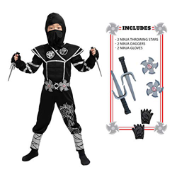 Spooktacular Creations Silver Ninja Child Costume with Foam Accessories for Halloween Kids Kung Fu Outfit (Small ( 5 – 7 yrs)) características